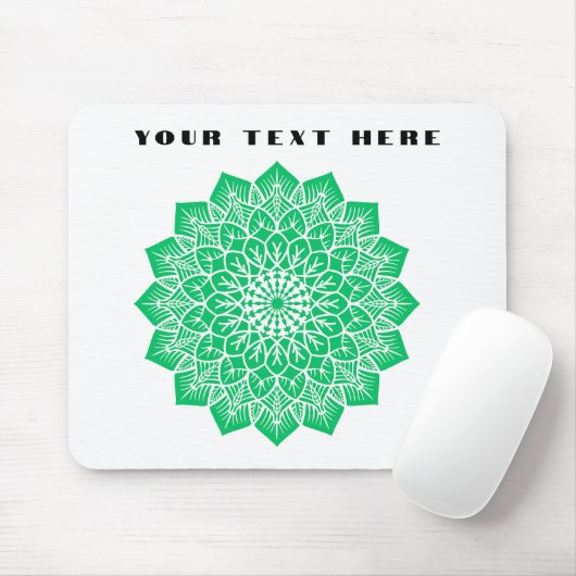 Zeichnen Sie hier Ihren Text mit schönen Art Green Mousepad (Mit Mouse)