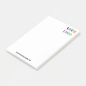 Zeichnen Sie Ihre Logo- und Text-Business-Sticknot Post-it Klebezettel (angewinkelt)