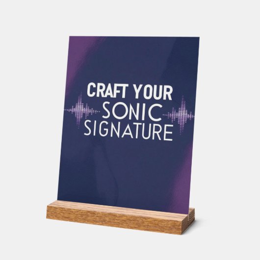 Zeichnen Sie Ihre Sonic-Signatur ab Option 2 Acrylschild (Winkel)