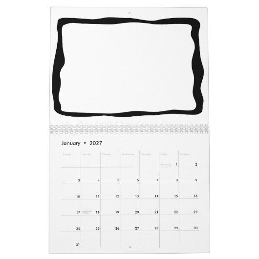 Zeichnen Sie Ihren eigenen Kalender (Jan 2027)