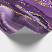 Zeichnen Sie Lila Umpackpapier Ihres Namens aus Geschenkpapier (Ecke)