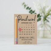 Zeichnen Sie uns in der Kalender-Pappe Save the Ankündigungspostkarte (Stehend Vorderseite)