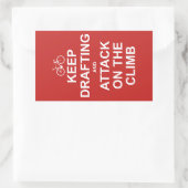 Zeichnen und Angriff auf die Kletterwand behalten Rechteckiger Aufkleber (Tasche)