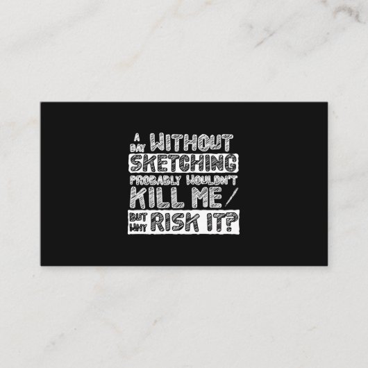Zeichnen von Bleistift Zeichnend Pen Ink Artists Visitenkarte (Vorderseite)