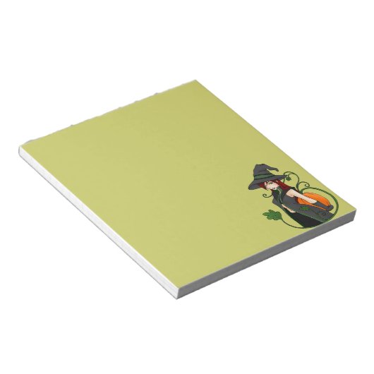 Zeichnen von Halloween Notepad Notizblock (angewinkelt)