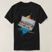 Zeichnen von Kunstmalerei Doodling Paint Palette A T-Shirt (Design vorne)