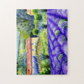 Zeichnen von Lavendelfeldern Puzzle (Vertikal)