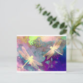 Zeichnen von Libellen Postkarte (Stehend Vorderseite)