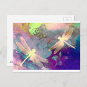 Zeichnen von Libellen Postkarte (Vorne/Hinten)