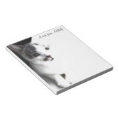 Zeichnen von Notepad auf der weißen und braunen Re Notizblock (angewinkelt)