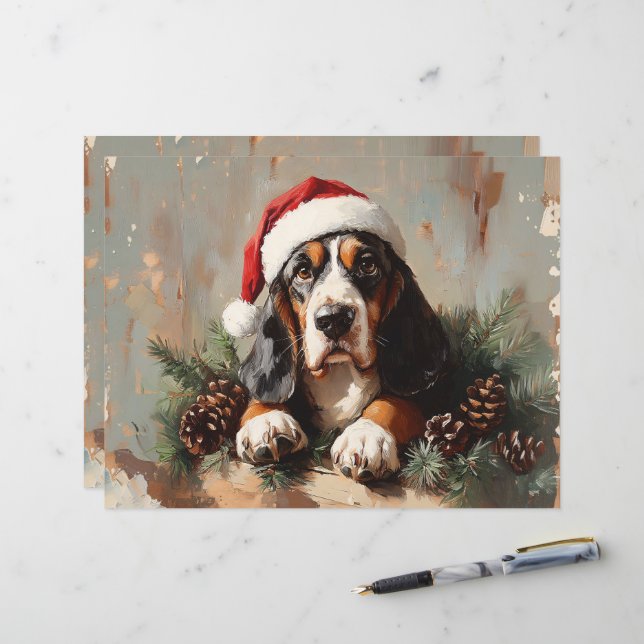 Zeichnen von Scrapbook-Weihnachtsmannmützen auf Ba (Vorderseite/Rückseite Beispiel)