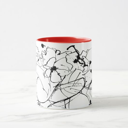 Zeichnend abstrakte Pflanze Tasse (Zentrum)