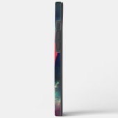 zeichnend abstrakter roter Elefant, sehr rustikale Case-Mate iPhone Hülle (Rückseite / Links)