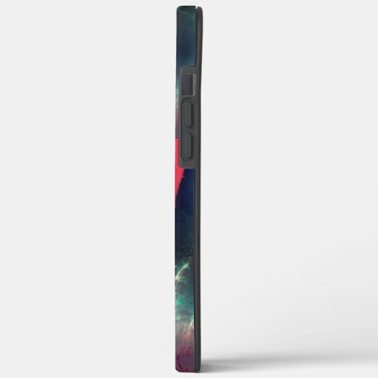 zeichnend abstrakter roter Elefant, sehr rustikale Case-Mate iPhone Hülle (Rückseite / Links)