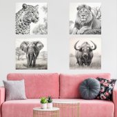 Zeichnend afrikanischer Bleistift Bilderwand Sets (Wohnzimmer)