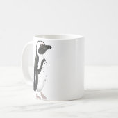 Zeichnend afrikanischer Pinguinstift Kaffeetasse (Vorderseite Links)