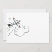 Zeichnend altmodisches Flugzeug Einladung (Vorderseite)