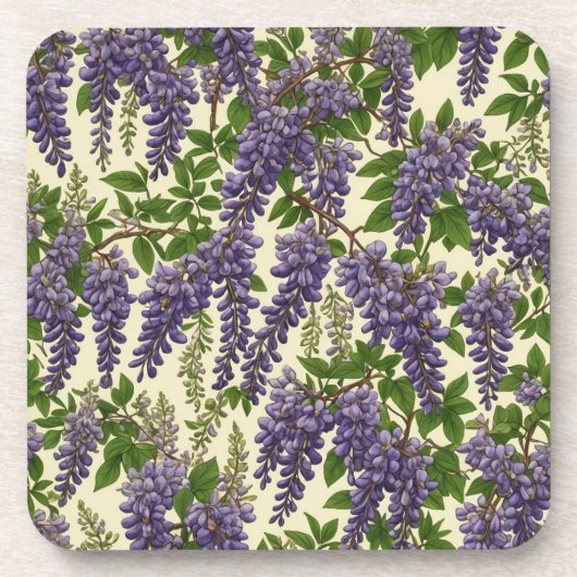 Zeichnend amerikanisches Wisteria Getränkeuntersetzer (Vorderseite)