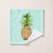 zeichnend Ananas Badhandtuch Set (Waschlappen)