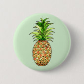 zeichnend Ananas Button (Vorderseite)