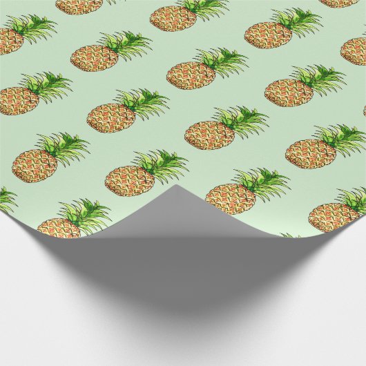 zeichnend Ananas Geschenkpapier (Ecke)