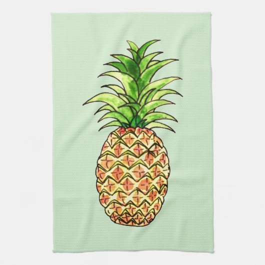 zeichnend Ananas Geschirrtuch (Vertikal)