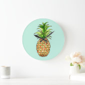 zeichnend Ananas Große Wanduhr (Zuhause)