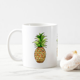 zeichnend Ananas Kaffeetasse