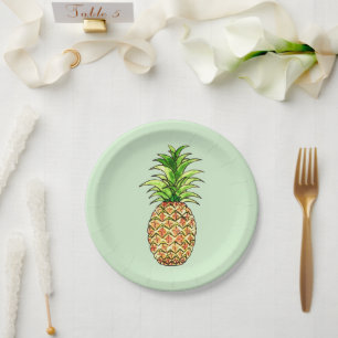 zeichnend Ananas Pappteller