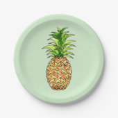 zeichnend Ananas Pappteller (Vorderseite)