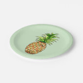 zeichnend Ananas Pappteller (Schrägansicht)