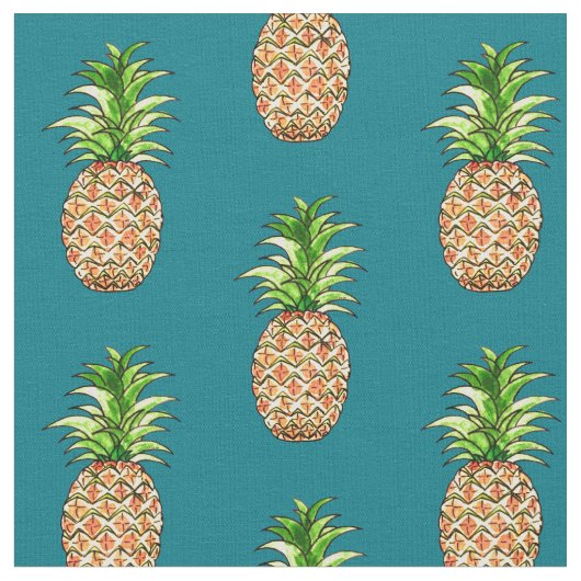 zeichnend Ananas Stoff (Nahaufnahme)