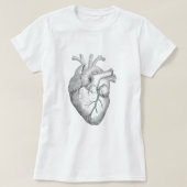Zeichnend anatomisches menschliches Herz T-Shirt (Design vorne)