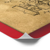 Zeichnend antike Spine Poster (Ecke)