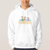 Zeichnend auf den Sandmännchen Hoodie (Vorderseite)