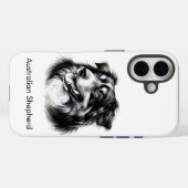 Zeichnend australischer Schäferhund Case-Mate iPhone Hülle (Rückseite (Horizontal))