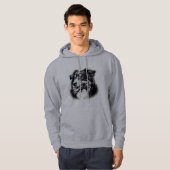 Zeichnend australischer Schäferhund Hoodie (Vorne ganz)