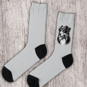 Zeichnend australischer Schäferhund Socken