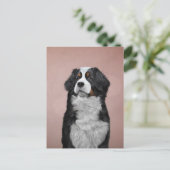 Zeichnend Berner Hund Feiertagspostkarte (Stehend Vorderseite)