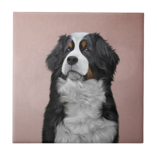 Zeichnend Berner Hund Fliese