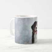 Zeichnend Berner Hund Kaffeetasse (Vorderseite Links)