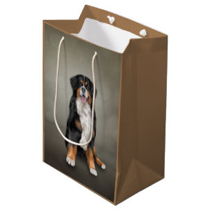 Zeichnend Berner Hund Mittlere Geschenktüte