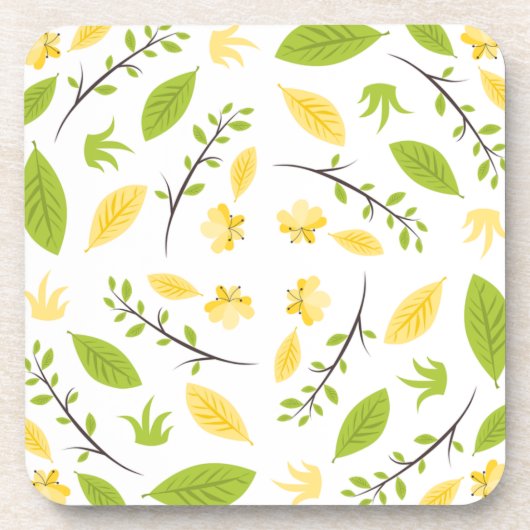 Zeichnend Blätter für Naturmuster Getränkeuntersetzer (Vorderseite)