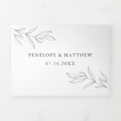 Zeichnend Blattlinie in einer Einladung (Cover)