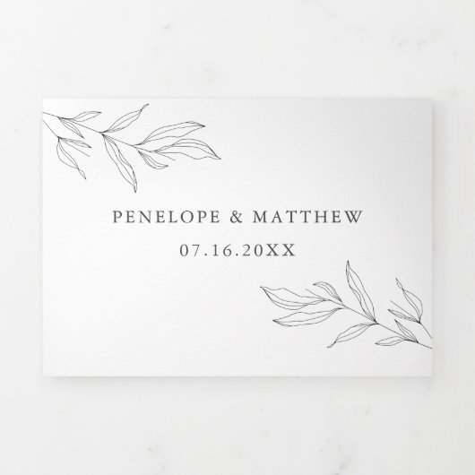 Zeichnend Blattlinie in einer Einladung (Cover)