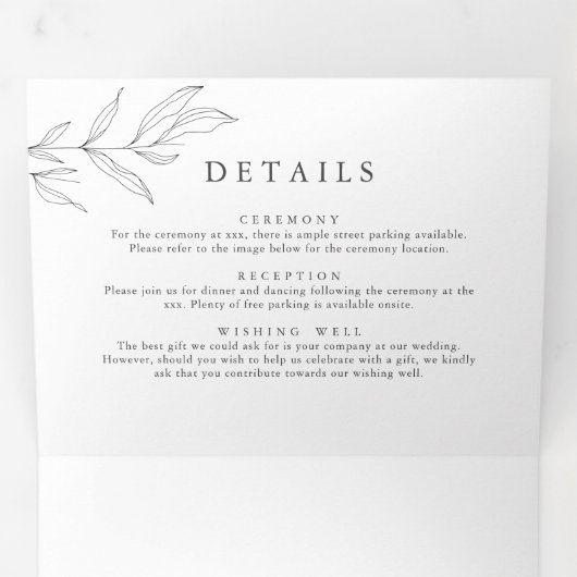 Zeichnend Blattlinie in einer Einladung (Innen Erste Seite)