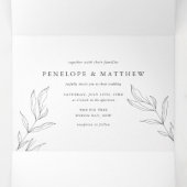 Zeichnend Blattlinie in einer Einladung (Innenseite Mitte)