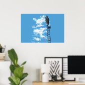 zeichnend blaues Himmel-Kunstplakat Poster (Heimbüro)
