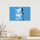 zeichnend blaues Himmel-Kunstplakat Poster (Küche)