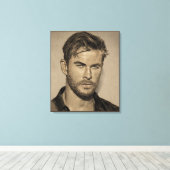 Zeichnend Bleistift-Sketch Leinwanddruck (Insitu (Holzboden))